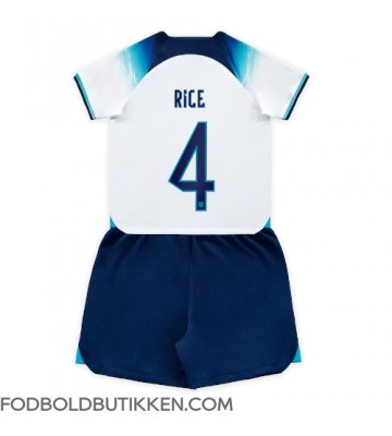 England Declan Rice #4 Hjemmebanetrøje Børn VM 2022 Kortærmet (+ Korte bukser)